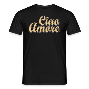 Ciao Amore - Männer T-Shirt - Schwarz - Vorne - AI Model Male 178 light (178cm)