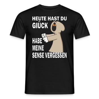 SENSENMANN SENSE VERGESSEN - Männer T-Shirt - Schwarz - Vorne - AI Model Male 178 light (178cm)