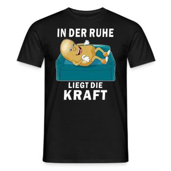 KARTOFFEL IN DER RUHE LIEGT DIE KRAFT - Männer T-Shirt - Schwarz - Vorne - AI Model Male 178 light (178cm)