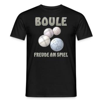 BOULE FREUDE AM SPIEL - Männer T-Shirt - Schwarz - Vorne - AI Model Male 178 light (178cm)