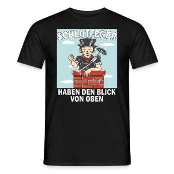 SCHLOTFEGER HABEN DEN BLICK VON OBEN - Männer T-Shirt - Schwarz - Vorne - AI Model Male 178 light (178cm)