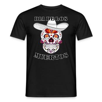DIA DE LOS MUERTOS - Men's T-Shirt - black - Front - AI Model Male 178 light (178cm)