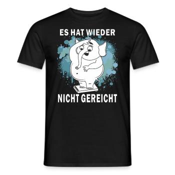 ABNEHMEN ES HAT WIEDER NICHT GEREICHT - Männer T-Shirt - Schwarz - Vorne - AI Model Male 178 light (178cm)