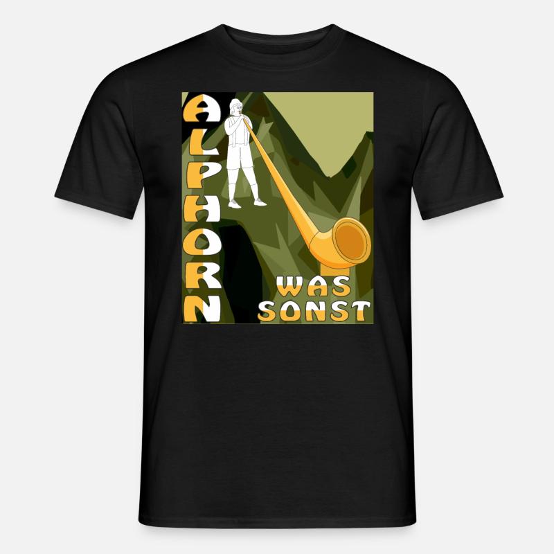 ALPHORN WAS SONST - Männer T-Shirt - Schwarz