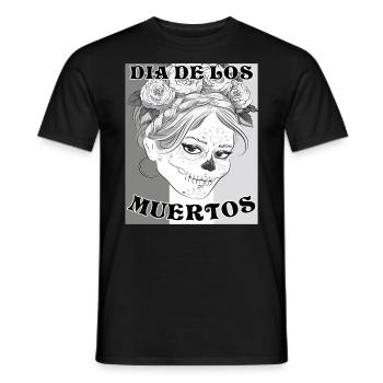 DIA DE LOS MUERTOS - Men's T-Shirt - black - Front - AI Model Male 178 light (178cm)