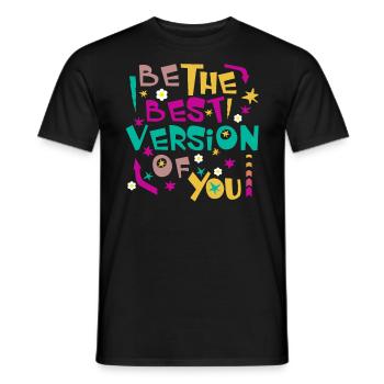 SOYEZ LA MEILLEURE VERSION DE VOUS-MÊME - T-shirt homme - noir - Devant - AI Model Male 178 light (178cm)