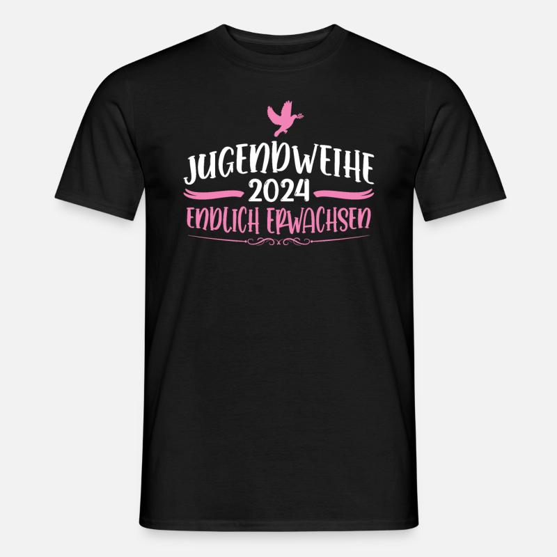 Jugendweihe 2024 Mädchen Junge - Männer T-Shirt - Schwarz