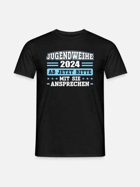 Jugendweihe 2024 Mädchen Junge - Männer T-Shirt - Schwarz