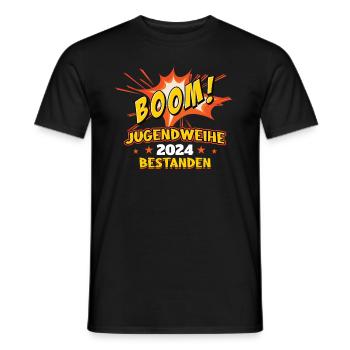Jugendweihe 2024 Mädchen Junge - Männer T-Shirt - Schwarz - Vorne - AI Model Male 178 light (178cm)