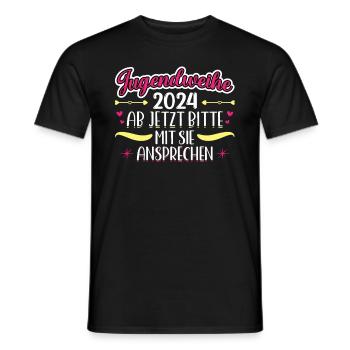 Jugendweihe 2024 Mädchen Junge - Männer T-Shirt - Schwarz - Vorne - AI Model Male 178 light (178cm)