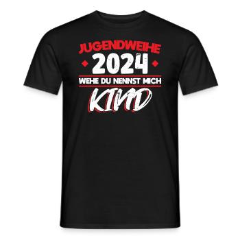Jugendweihe 2024 Mädchen Junge - Männer T-Shirt - Schwarz - Vorne - AI Model Male 178 light (178cm)