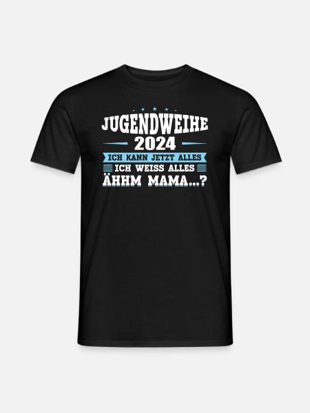 Jugendweihe 2024 Mädchen Junge - Männer T-Shirt - Schwarz