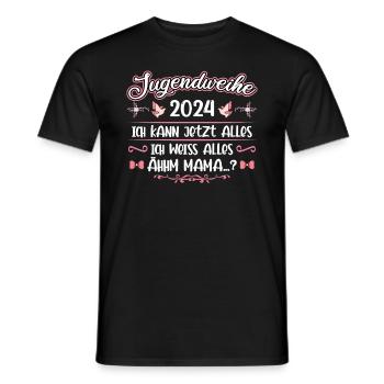Jugendweihe 2024 Mädchen Junge - Männer T-Shirt - Schwarz - Vorne - AI Model Male 178 light (178cm)