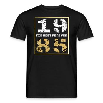 THE BEST FOREVER 1985 - Men's T-Shirt - black - Front - AI Model Male 178 light (178cm)