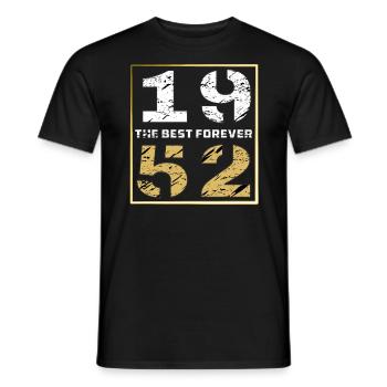 THE BEST FOREVER 1952 - Männer T-Shirt - Schwarz - Vorne - AI Model Male 178 light (178cm)