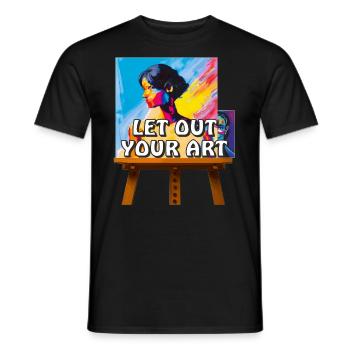 L’ARTISTE FAIT L’IMAGE - T-shirt homme - noir - Devant - AI Model Male 178 light (178cm)