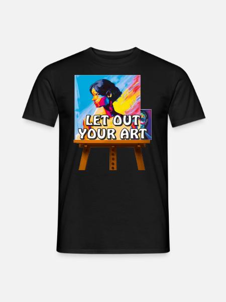 ARTIST MAKES THE PICTURE - Men's T-Shirt - black