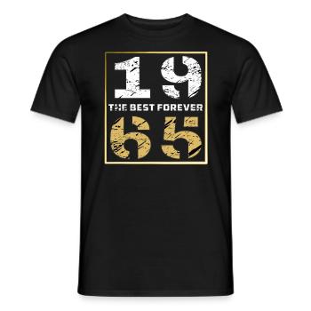 THE BEST FOREVER 1965 - Men's T-Shirt - black - Front - AI Model Male 178 light (178cm)