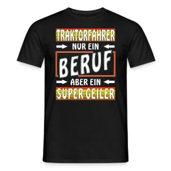 TRAKTORFAHRER - Männer T-Shirt - Schwarz - Vorne - AI Model Male 178 light (178cm)