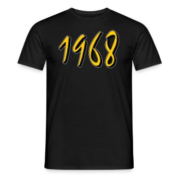 ANNÉE D’ANNIVERSAIRE 1968 - T-shirt homme - noir - Devant - AI Model Male 178 light (178cm)