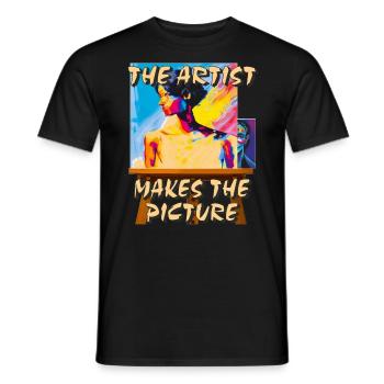 L’ARTISTE FAIT L’IMAGE - T-shirt homme - noir - Devant - AI Model Male 178 light (178cm)