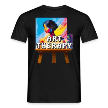 L’ARTISTE FAIT L’IMAGE - T-shirt homme - noir - Devant - AI Model Male 178 light (178cm)