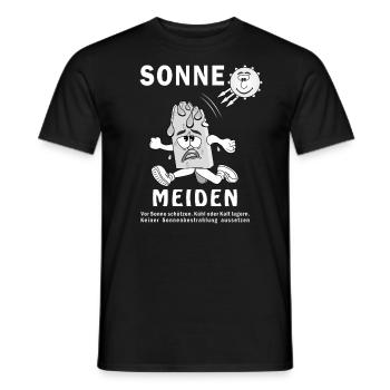 SONNE MEIDEN - Männer T-Shirt - Schwarz - Vorne - AI Model Male 178 light (178cm)