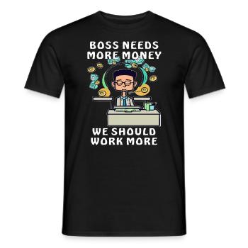 geld arbeit faul - Männer T-Shirt - Schwarz - Vorne - AI Model Male 178 light (178cm)