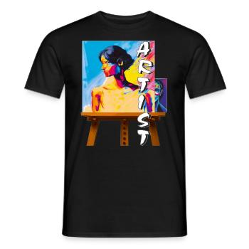 L’ARTISTE FAIT L’IMAGE - T-shirt homme - noir - Devant - AI Model Male 178 light (178cm)