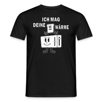 TOASTER ICH MAG DEINE WÄRME - Männer T-Shirt - Schwarz - Vorne - AI Model Male 178 light (178cm)
