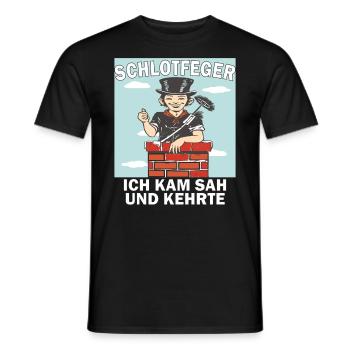SCHLOTFEGER ICH KAM SAH UND KEHRTE - Männer T-Shirt - Schwarz - Vorne - AI Model Male 178 light (178cm)