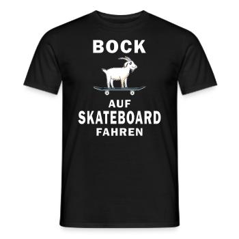 BOCK AUF SKATEBOARD FAHREN - Männer T-Shirt - Schwarz - Vorne - AI Model Male 178 light (178cm)