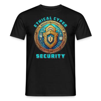 Ethical Cyber Security - Men's T-Shirt - black - Front - AI Model Male 178 light (178cm)