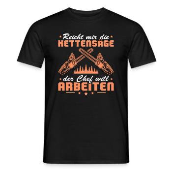 Forstwirt Holzfäller Waldarbeiter - Männer T-Shirt - Schwarz - Vorne - AI Model Male 178 light (178cm)