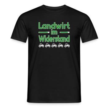 Bauern und Landwirte im Widerstand - Demo Protest - Männer T-Shirt - Schwarz - Vorne - AI Model Male 178 light (178cm)
