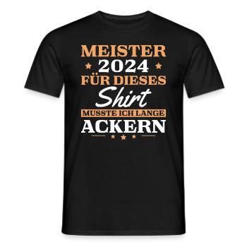 Meisterprüfung bestanden Fortbildung 2024 Meister - Männer T-Shirt - Schwarz - Vorne - AI Model Male 178 light (178cm)