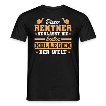 Kollege in Rente Abschied Rentner - Männer T-Shirt - Schwarz - Vorne - AI Model Male 178 light (178cm)