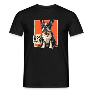 Bouledogue Français | Chemise Daddy Chiens - T-shirt homme - noir - Devant - AI Model Male 178 light (178cm)