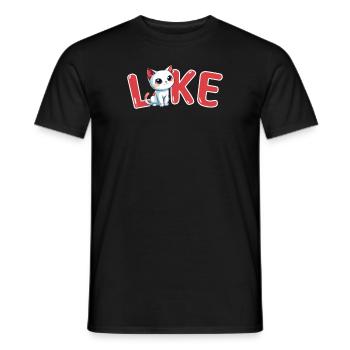 Adorable Anime Cat | Cute gift for - Men's T-Shirt - black - Front - AI Model Male 178 light (178cm)