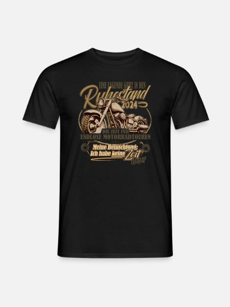 Legende, Rente, Ruhestand, Motorrad, Geschenk - Männer T-Shirt - Schwarz