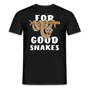 FOR GOOD SNAKES - Men's T-Shirt - black - Front - AI Model Male 178 light (178cm)