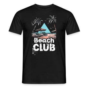Strandclub-Paradies - Männer T-Shirt - Schwarz - Vorne - AI Model Male 178 light (178cm)