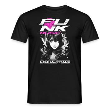 Funk Music - Men's T-Shirt - black - Front - AI Model Male 178 light (178cm)