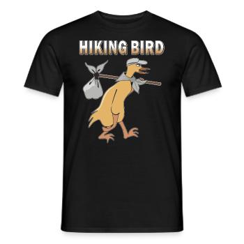 HIKING BIRD - Männer T-Shirt - Schwarz - Vorne - AI Model Male 178 light (178cm)