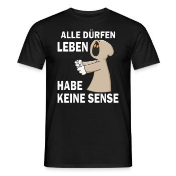SENSENMANN HABE KEINE SENSE - Männer T-Shirt - Schwarz - Vorne - AI Model Male 178 light (178cm)