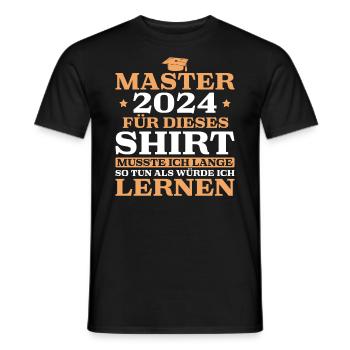 Masterprüfung bestanden 2024 Master Geschenk - Männer T-Shirt - Schwarz - Vorne - AI Model Male 178 light (178cm)