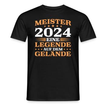 Meisterprüfung 2024 Bestandene Fortbildung Meister - Männer T-Shirt - Schwarz - Vorne - AI Model Male 178 light (178cm)
