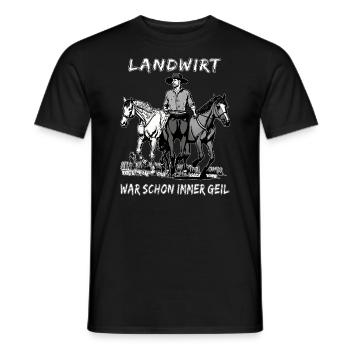 L’AGRICULTEUR A TOUJOURS ÉTÉ EXCITÉ - T-shirt homme - noir - Devant - AI Model Male 178 light (178cm)