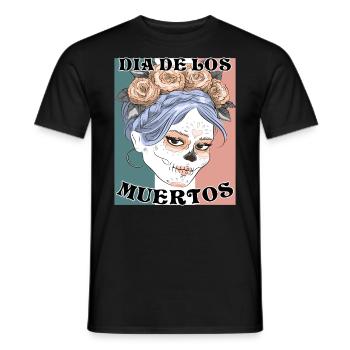 DIA DE LOS MUERTOS - Men's T-Shirt - black - Front - AI Model Male 178 light (178cm)