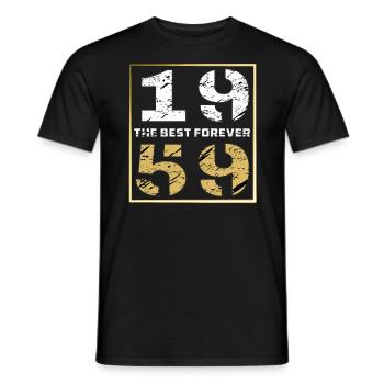 THE BEST FOREVER 1959 - Männer T-Shirt - Schwarz - Vorne - AI Model Male 178 light (178cm)